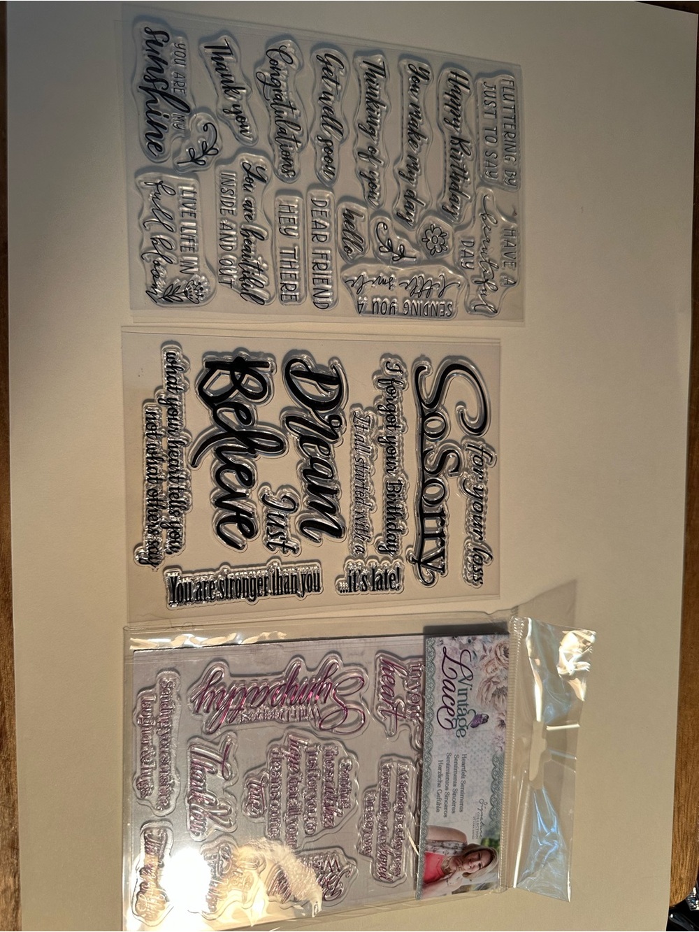 Sympathy, get well, friendship variety stamps